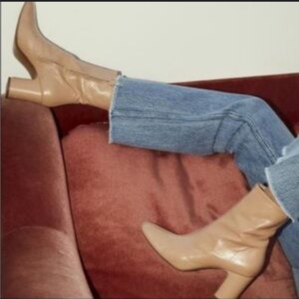 Moving Sale: Rouje Paris cream pink leather ankle boots